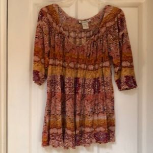 Long sleeved babydoll blouse